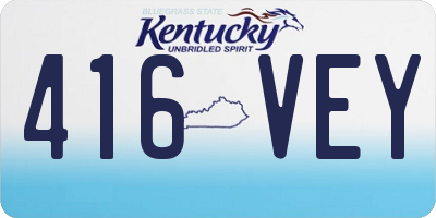 KY license plate 416VEY