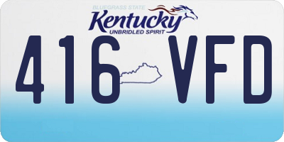 KY license plate 416VFD