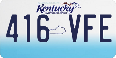 KY license plate 416VFE
