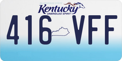 KY license plate 416VFF