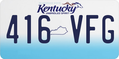 KY license plate 416VFG