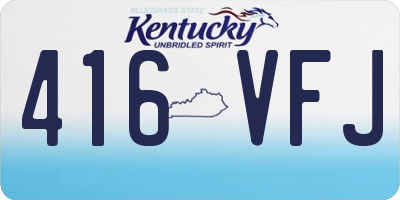 KY license plate 416VFJ