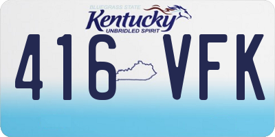 KY license plate 416VFK