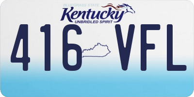 KY license plate 416VFL