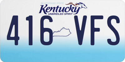 KY license plate 416VFS