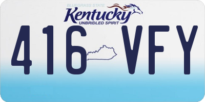 KY license plate 416VFY