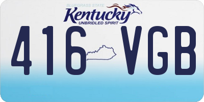 KY license plate 416VGB