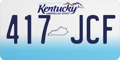 KY license plate 417JCF