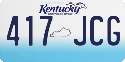 KY license plate 417JCG