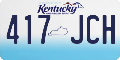 KY license plate 417JCH