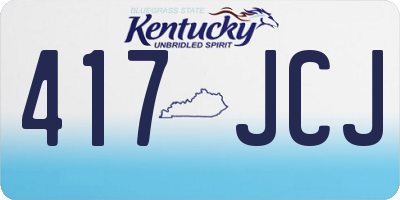 KY license plate 417JCJ