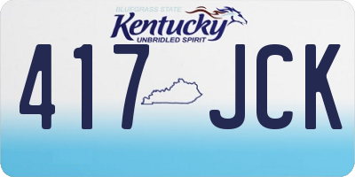 KY license plate 417JCK