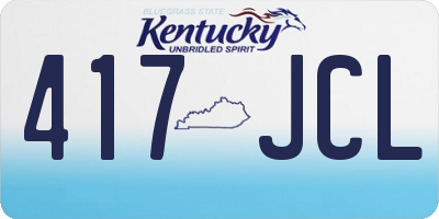 KY license plate 417JCL