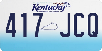 KY license plate 417JCQ