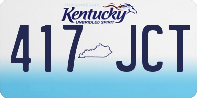 KY license plate 417JCT