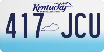 KY license plate 417JCU