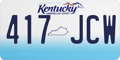 KY license plate 417JCW