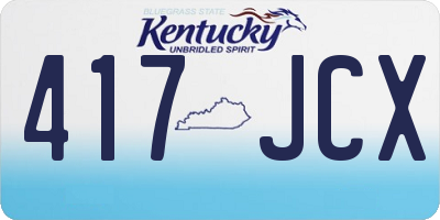 KY license plate 417JCX