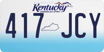 KY license plate 417JCY