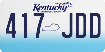 KY license plate 417JDD