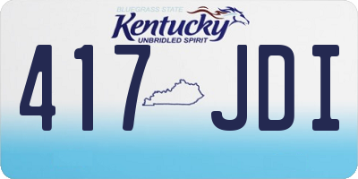 KY license plate 417JDI