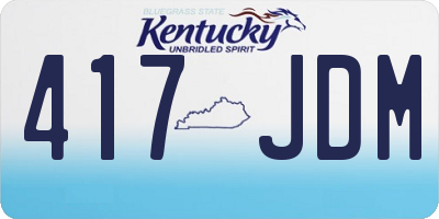 KY license plate 417JDM