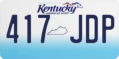 KY license plate 417JDP