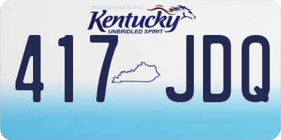 KY license plate 417JDQ