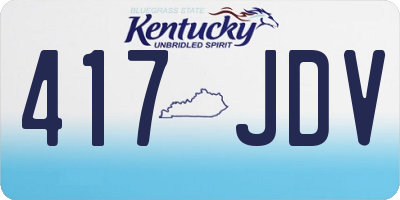 KY license plate 417JDV
