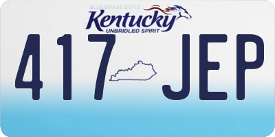 KY license plate 417JEP