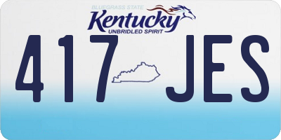 KY license plate 417JES