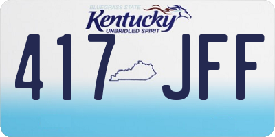 KY license plate 417JFF