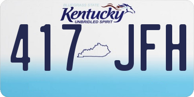 KY license plate 417JFH