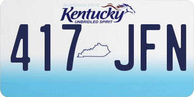 KY license plate 417JFN