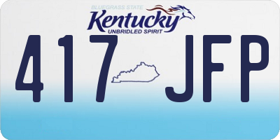 KY license plate 417JFP