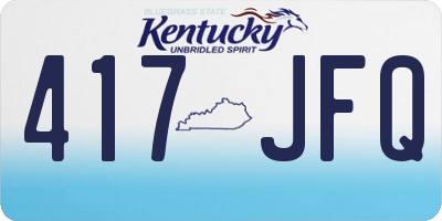KY license plate 417JFQ