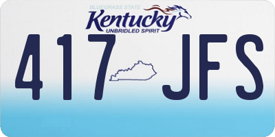 KY license plate 417JFS
