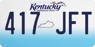 KY license plate 417JFT