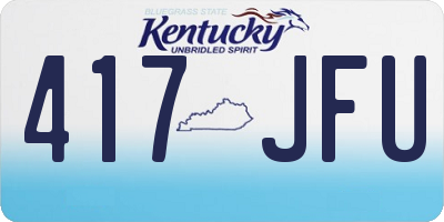 KY license plate 417JFU