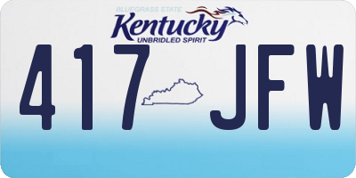 KY license plate 417JFW