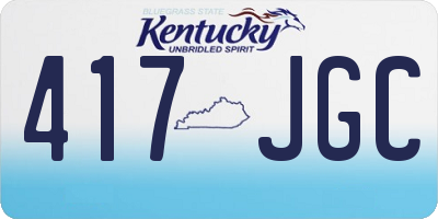 KY license plate 417JGC