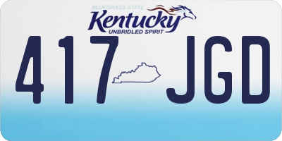 KY license plate 417JGD