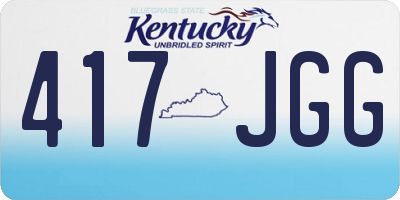 KY license plate 417JGG