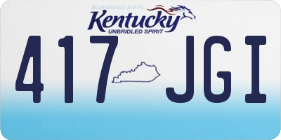 KY license plate 417JGI