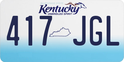 KY license plate 417JGL