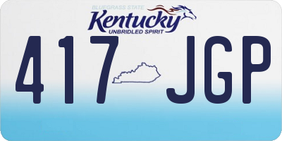 KY license plate 417JGP