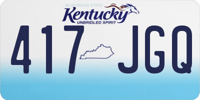 KY license plate 417JGQ