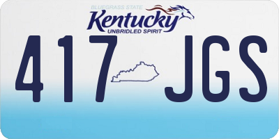KY license plate 417JGS