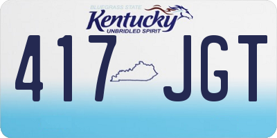 KY license plate 417JGT