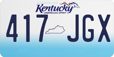 KY license plate 417JGX